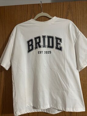 BRIDE Est 2025 White Graphic Short Sleeve Tee
